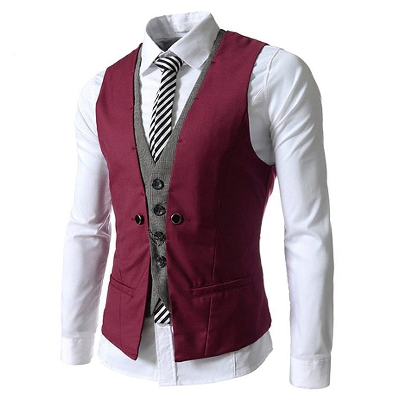 Men's Business Vest Suit