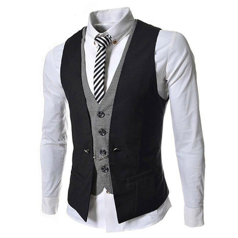 Men's Business Vest Suit