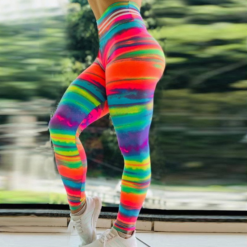 High waisted leggings with print