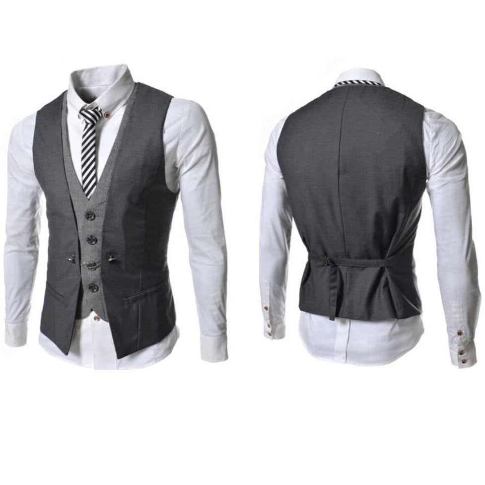 Men's Business Vest Suit