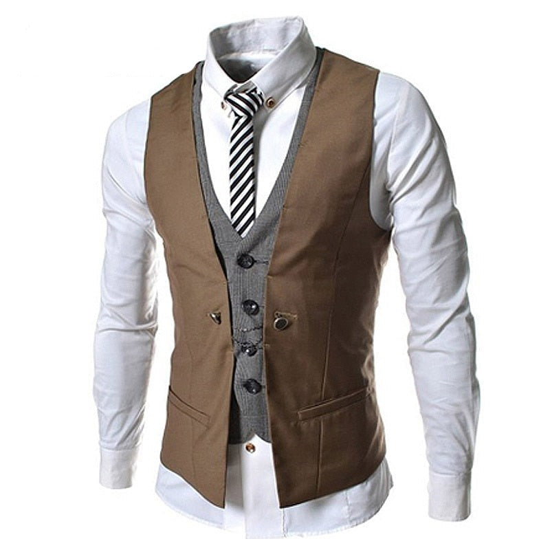 Men's Business Vest Suit