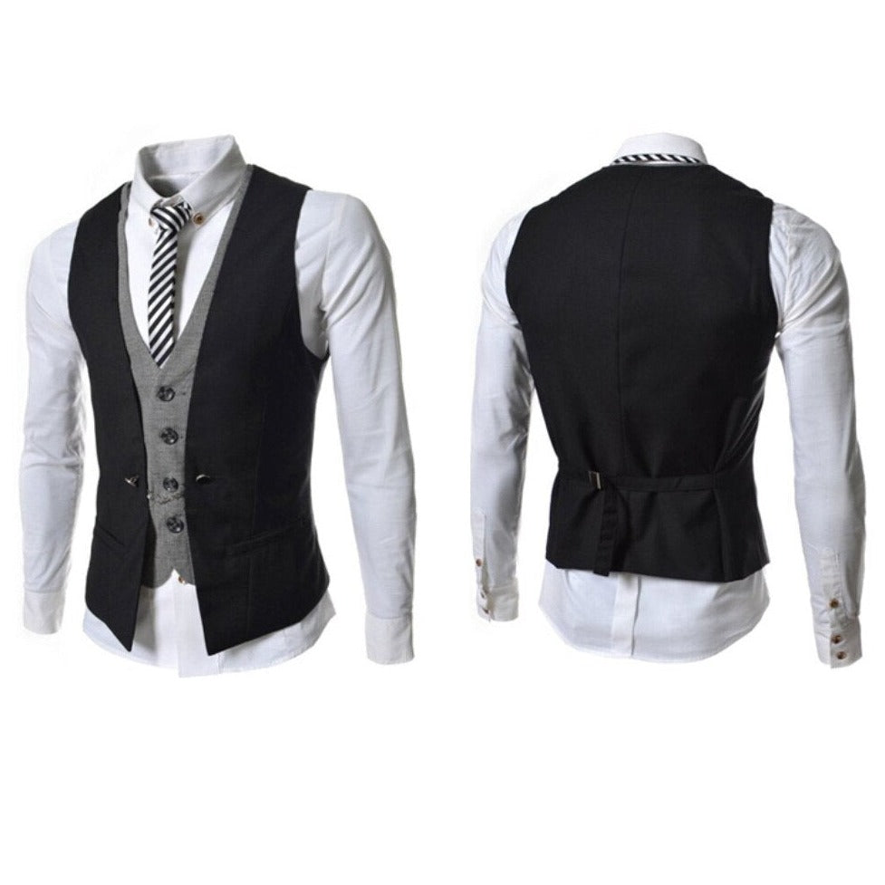 Men's Business Vest Suit
