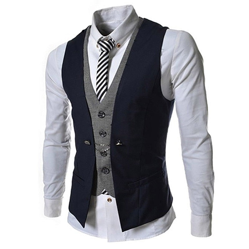 Men's Business Vest Suit