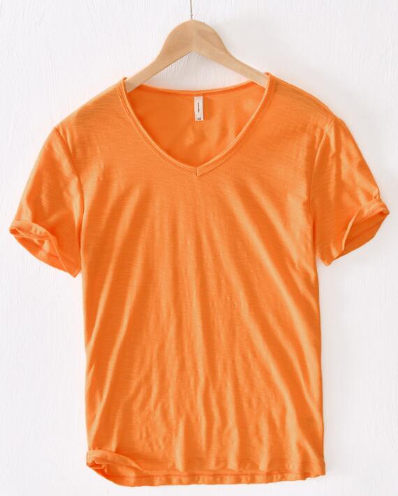 Men's V-neck Linen Cotton Shirt