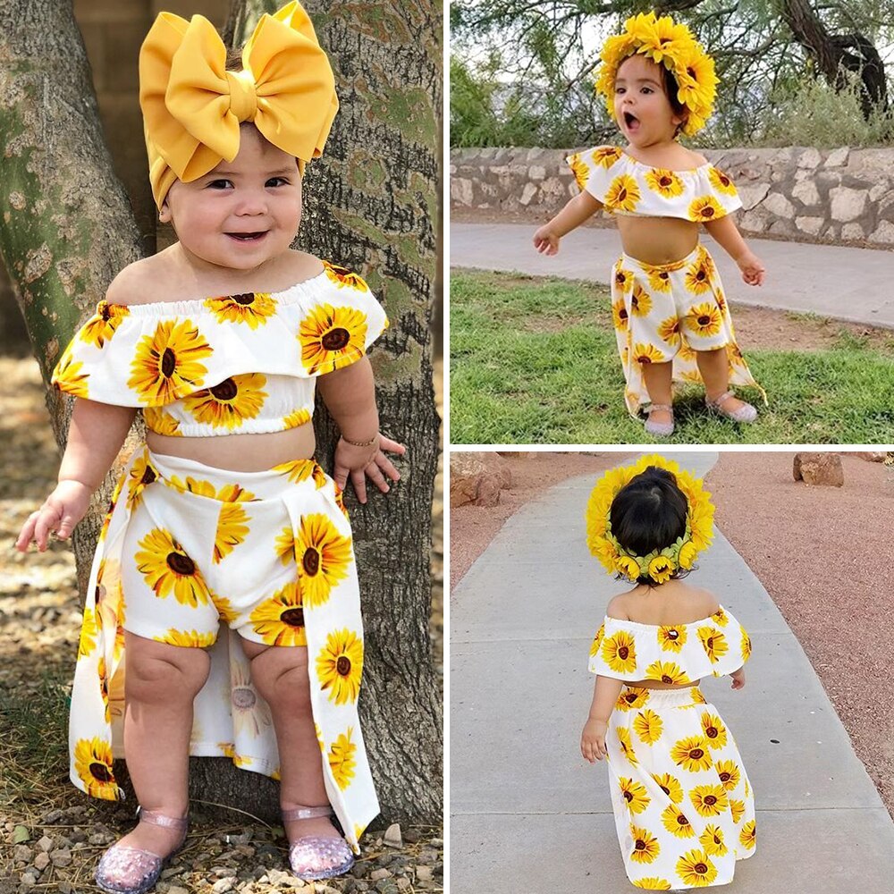 Sunflower outfit for kids 