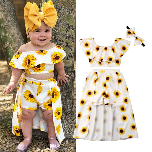 Sunflower outfit for kids 