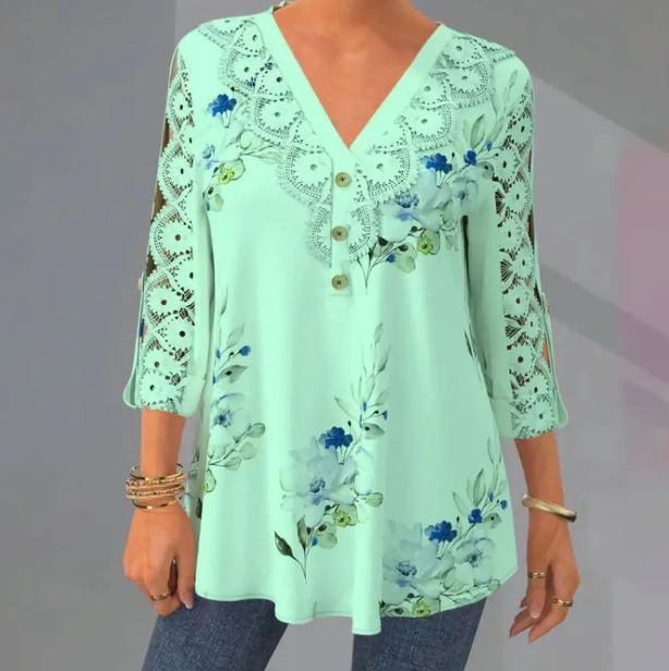 Women Casual Summer Blouse 