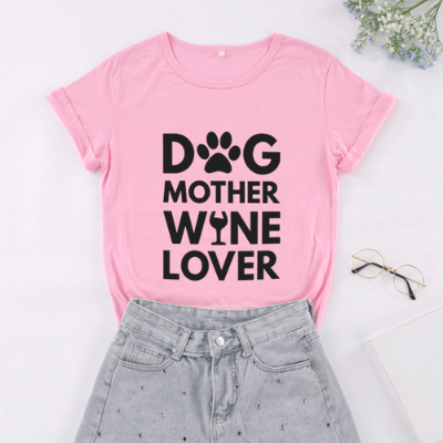 Dog Mom Wine Lover Tee
