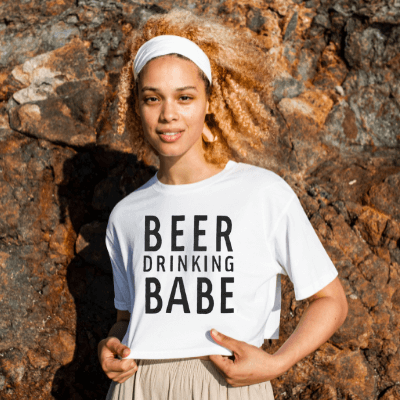 Beer Drinking Babe T-shirt 