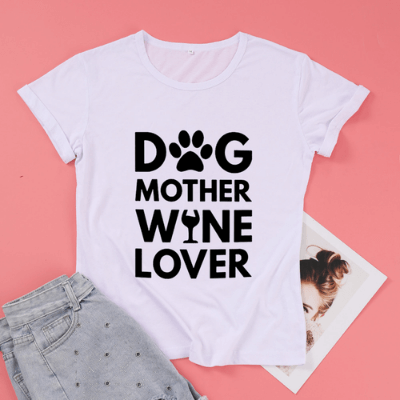 Dog Mom Wine Lover Tee