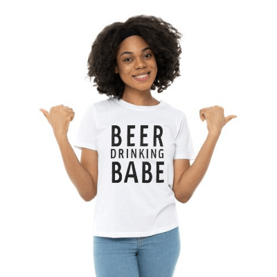 Beer Drinking Babe T-shirt 