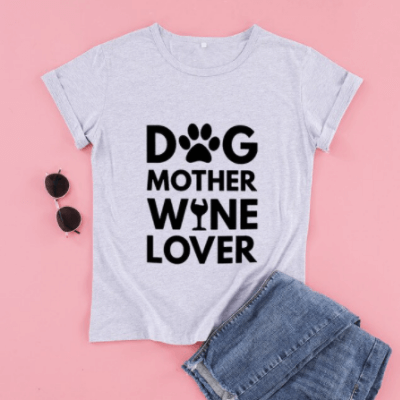 Dog Mom Wine Lover Tee