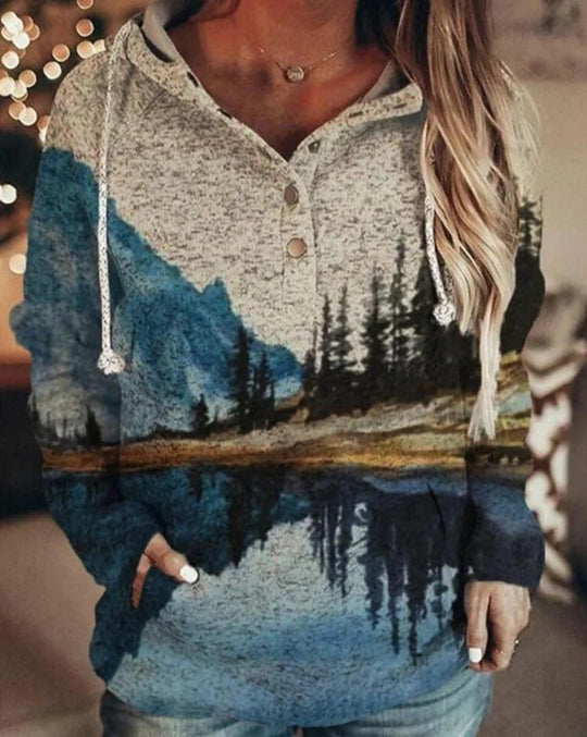 Natural Mountain Printed Sweatshirt