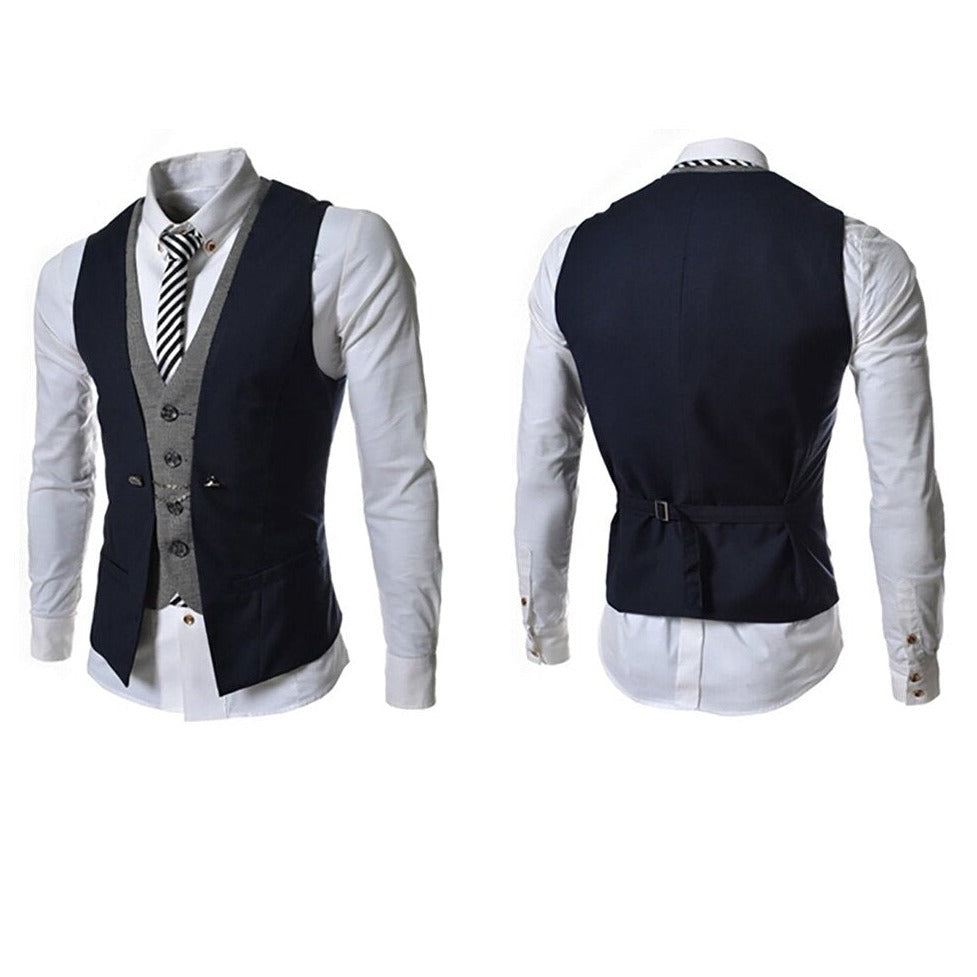 Men's Business Vest Suit 