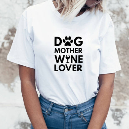 Dog Mom Wine Lover Tee