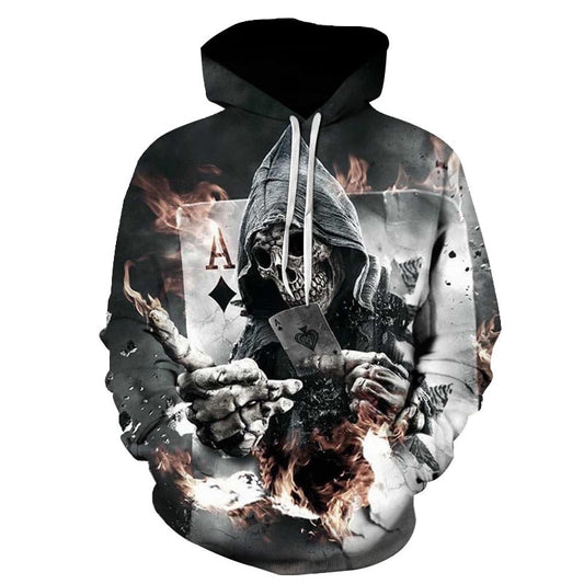 Ace of Death Skull Hoodie