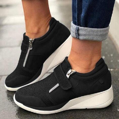 Women's Zipper Platform Sneakers