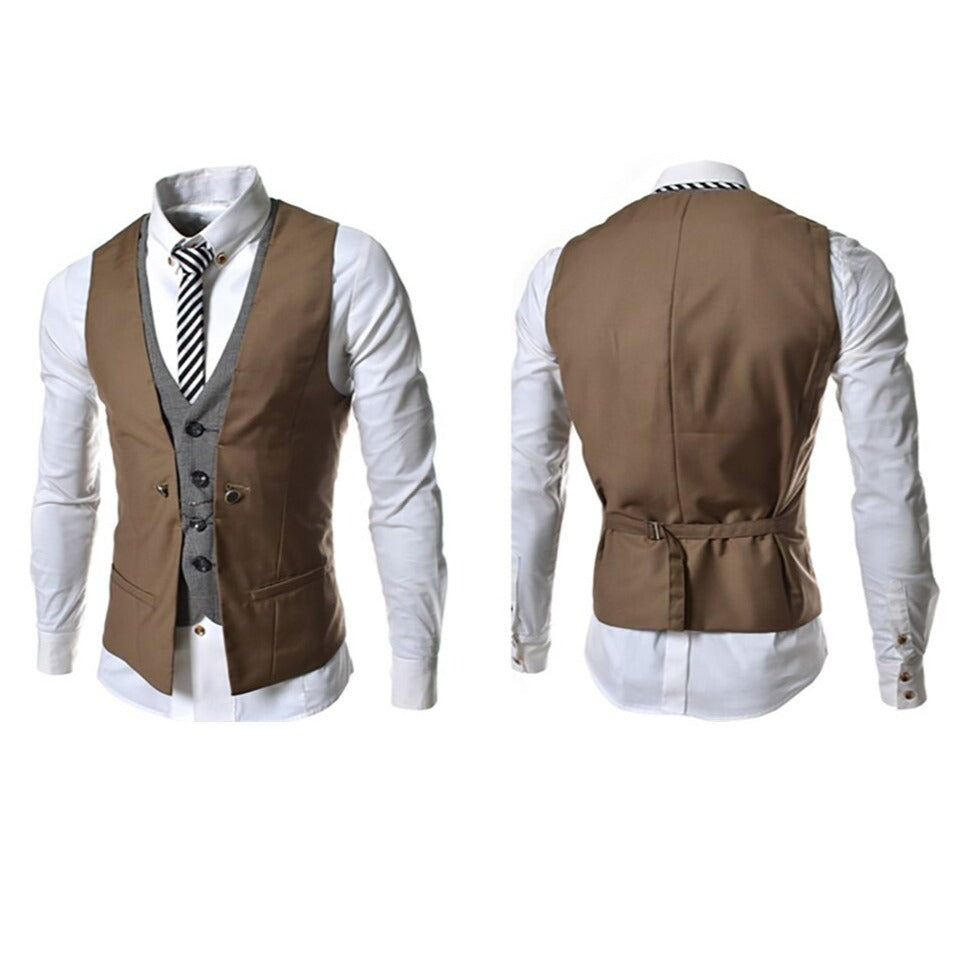 Men's Business Vest Suit 