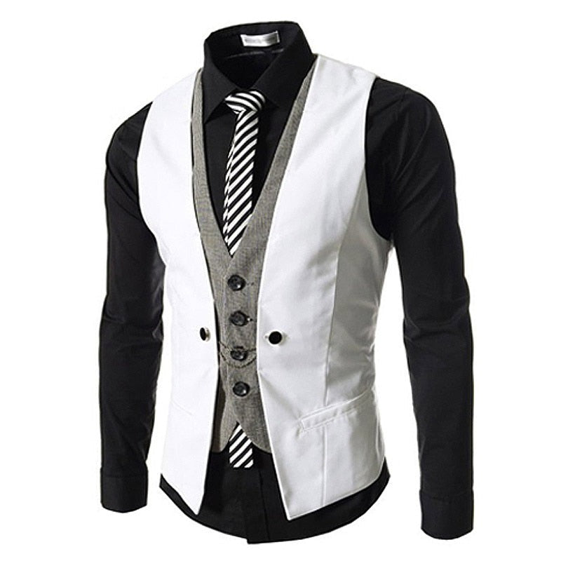 Men's Business Vest Suit 