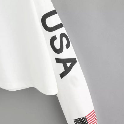 USA Crop Sweater