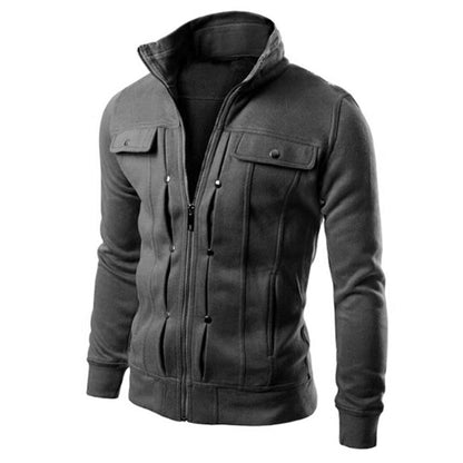 Men's Zip Up Jacket | Stand Collar Jacket