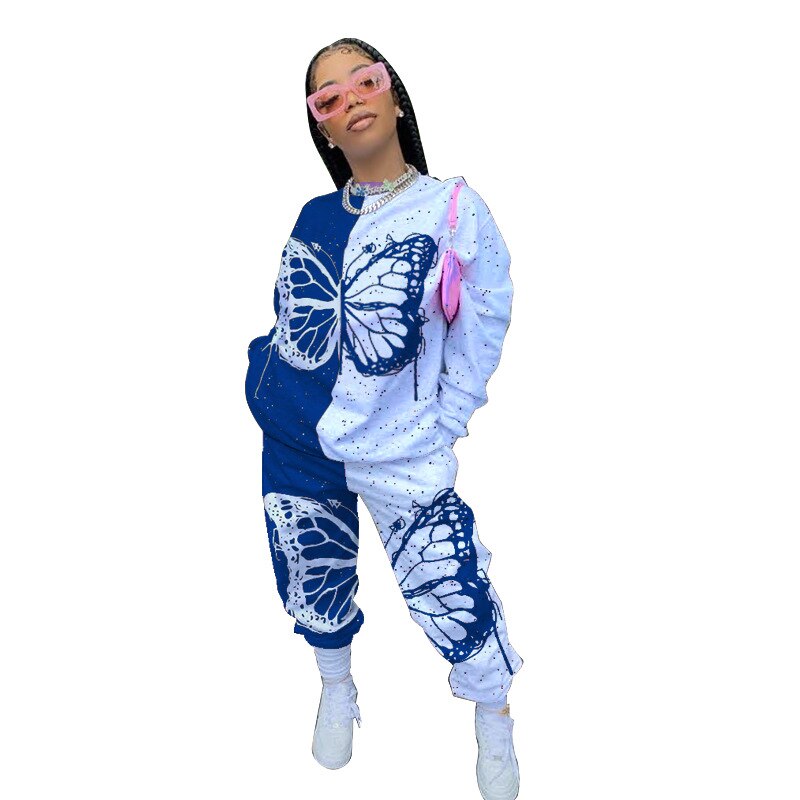 Butterfly Print Cotton Tracksuit