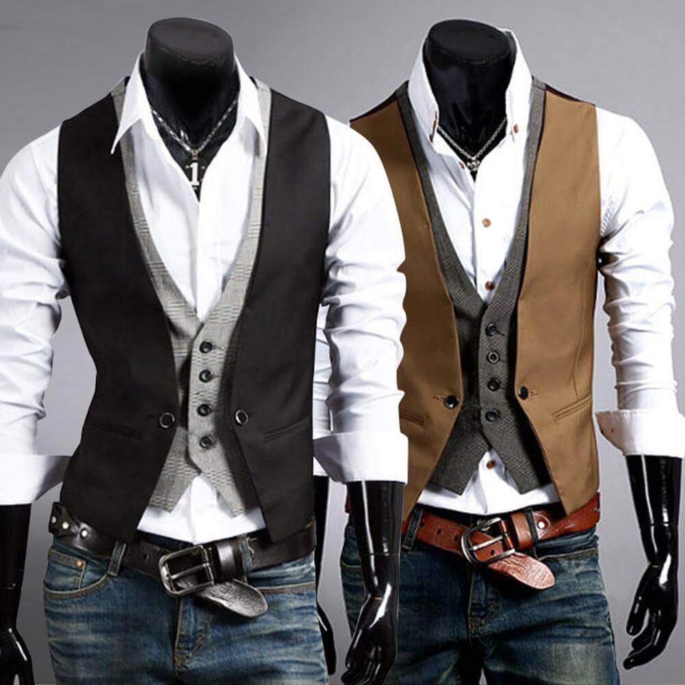 Men's Business Vest Suit 