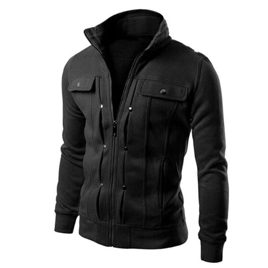 Men's Zip Up Jacket | Stand Collar Jacket