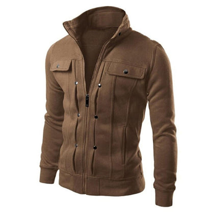 Men's Zip Up Jacket | Stand Collar Jacket