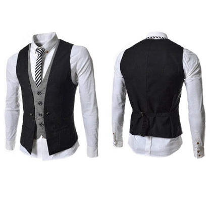 Men's Business Vest Suit 