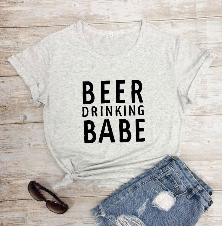 Beer Drinking Babe T-shirt 