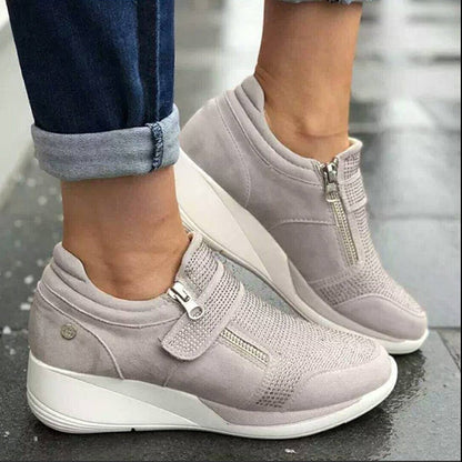 Women's Zipper Platform Sneakers