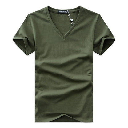 Men's Slim Fit V-neck T-shirt 