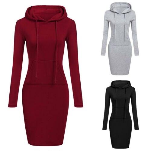 Slim Pullover Hoodie Dress