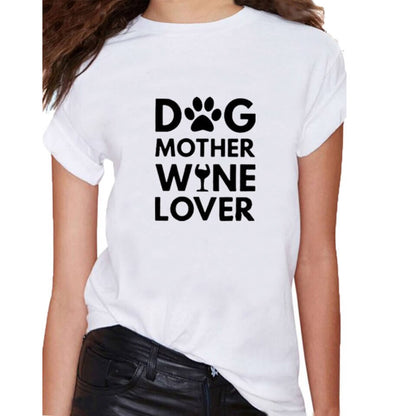 Dog Mom Wine Lover Tee