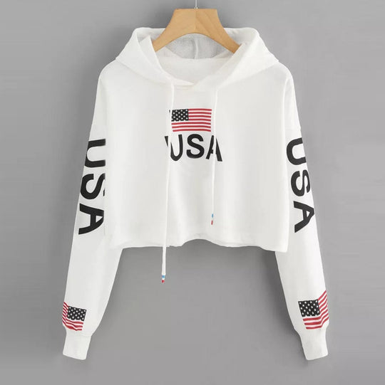 USA Crop Sweater