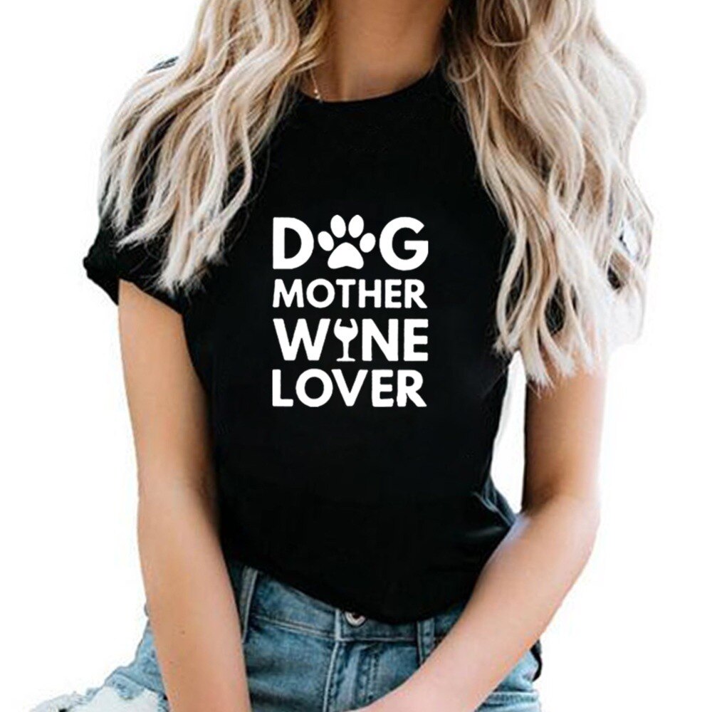 Dog Mom Wine Lover Tee