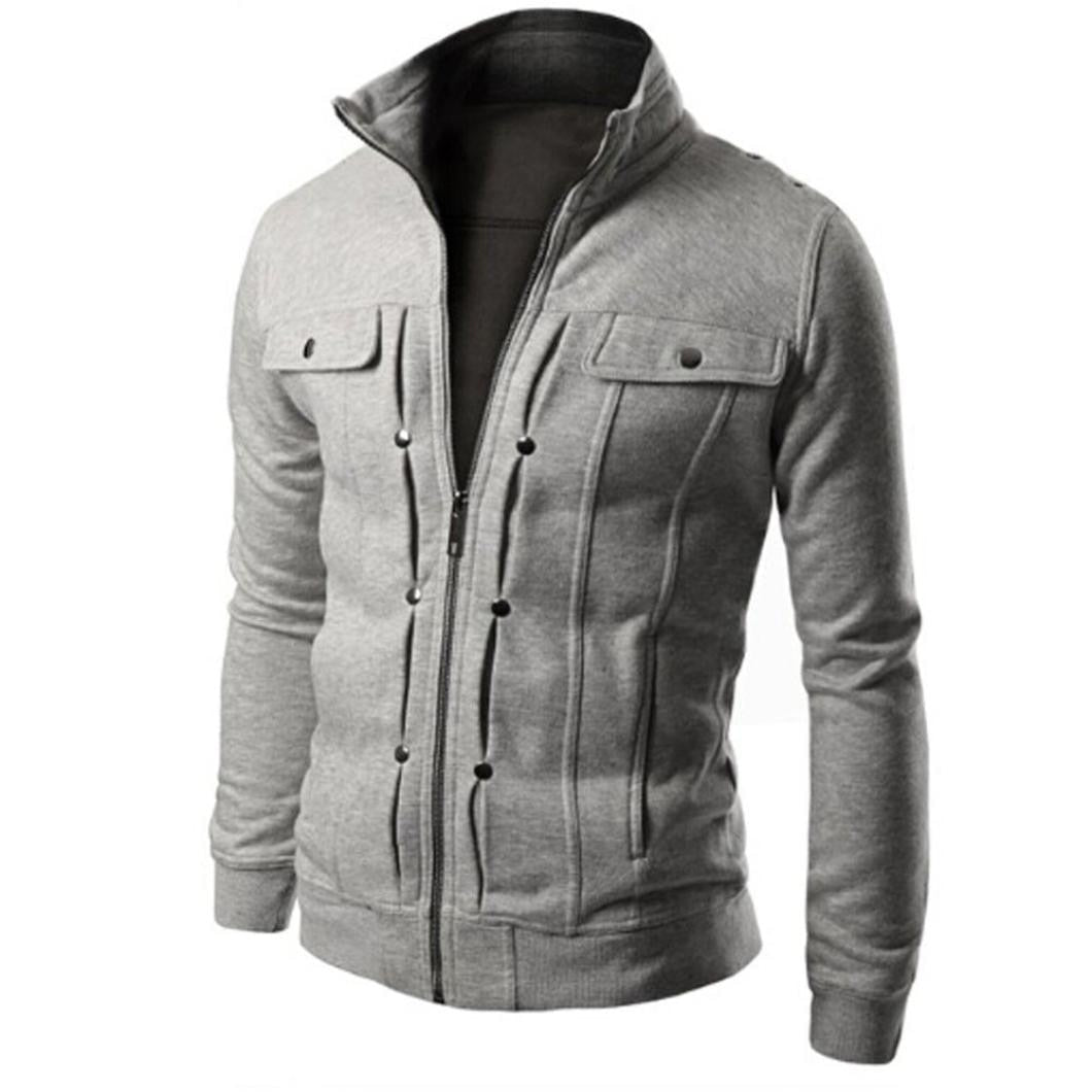 Men's Zip Up Jacket | Stand Collar Jacket