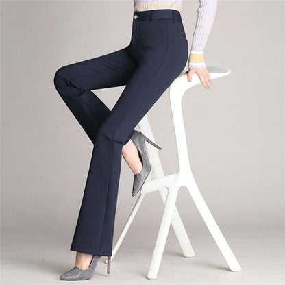 Slim Flared High Waist Trousers