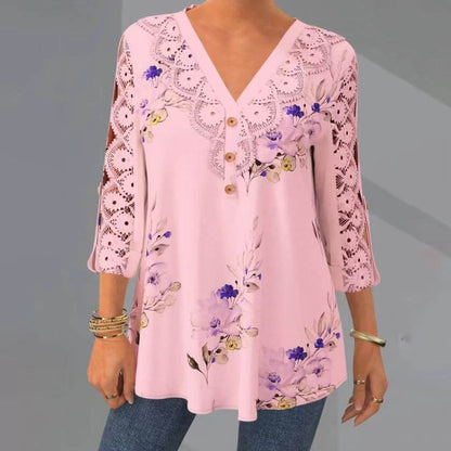 Women Casual Summer Blouse 