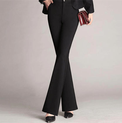 Slim Flared High Waist Trousers