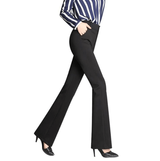 Slim Flared High Waist Trousers