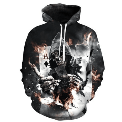 Ace of Death Skull Hoodie