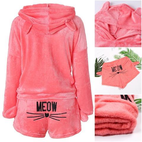 Warm Meow Cat Pajama Set