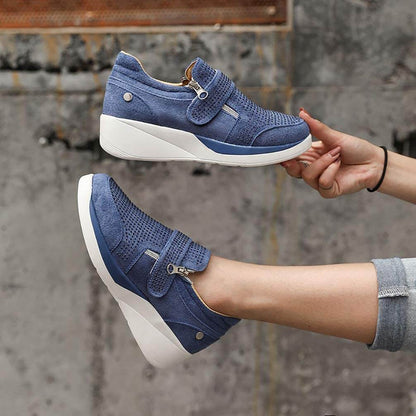 Women's Zipper Platform Sneakers