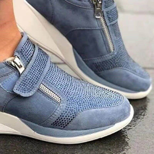 Women's Zipper Platform Sneakers