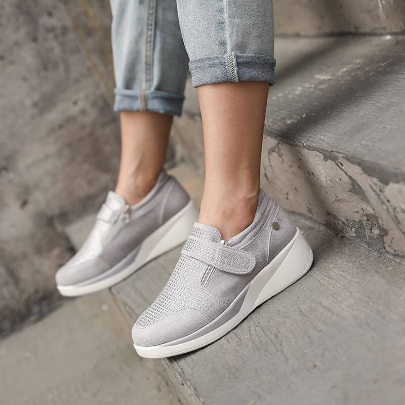 Women's Zipper Platform Sneakers