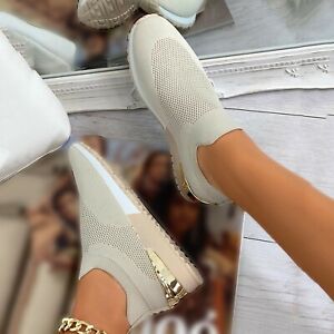 Elastic Slip-On Sneakers 