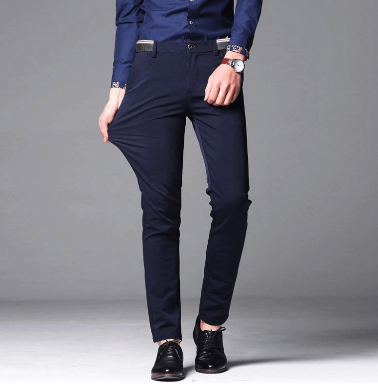 Slim Fit Stretch Formal Trousers