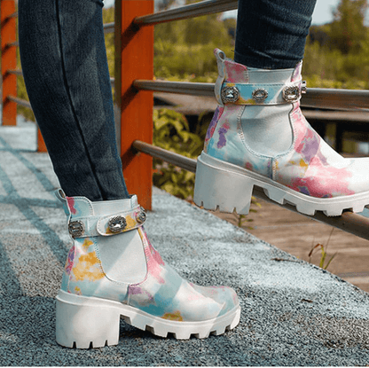 Tie Dye Ankle Boots